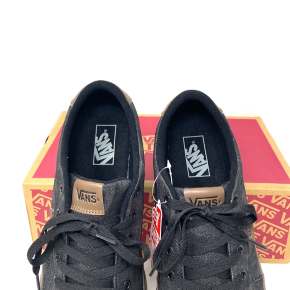 VANS Bishop Waxed Denim Black Men Low Top Canvas Sneakers Shoes Size VN000NLUAKS - Picture 9 of 11